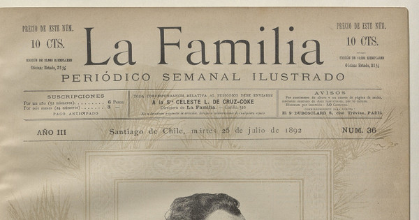 La Familia: Año III, número 36, 25 de julio de 1892