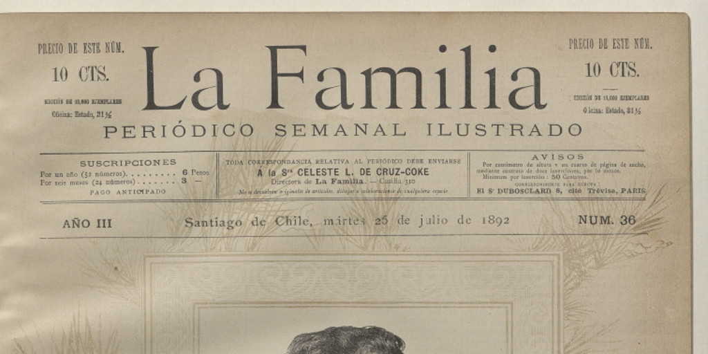 La Familia: Año III, número 36, 25 de julio de 1892