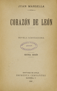 Corazón de León: novela santiaguina