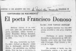 El poeta Francisco Donoso