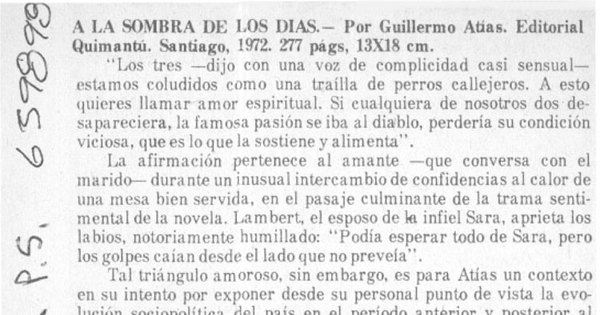 A la sombra de los días