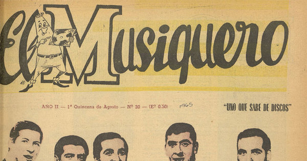 Portada de El musiquero, número 20, 1965