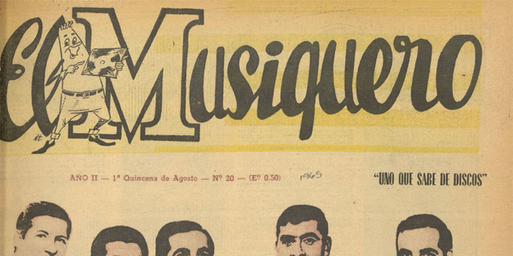Portada de El musiquero, número 20, 1965