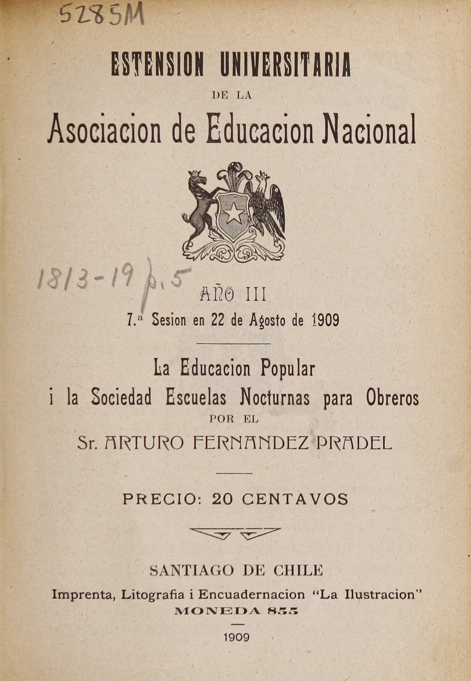 La educación popular y la Sociedad de Escuelas Nocturnas para Obreros