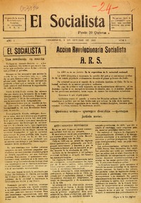 El Socialista órgano de la Acción Revolucionaria Socialista de Concepción