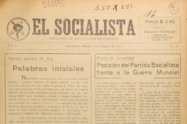 El Socialista. Semanario de divulgación doctrinaria.