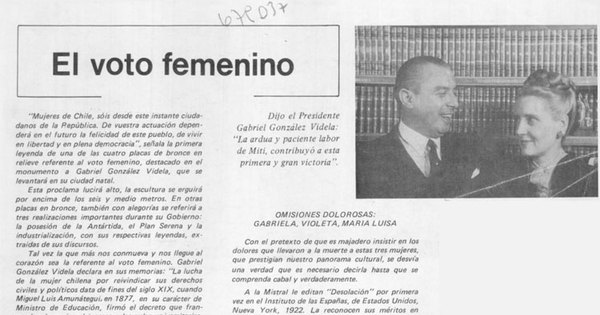 El voto femenino