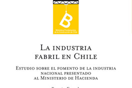 La industria fabril en Chile: estudio sobre el fomento de la industria nacional presentado al Ministerio de Hacienda