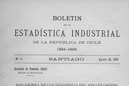 Estadísticas de la industria del Departamento de Valparaíso