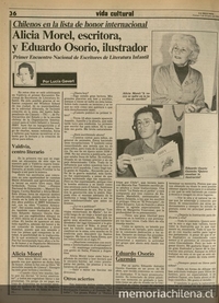 Alicia Morel, escritora, y Eduardo Osorio, ilustrador