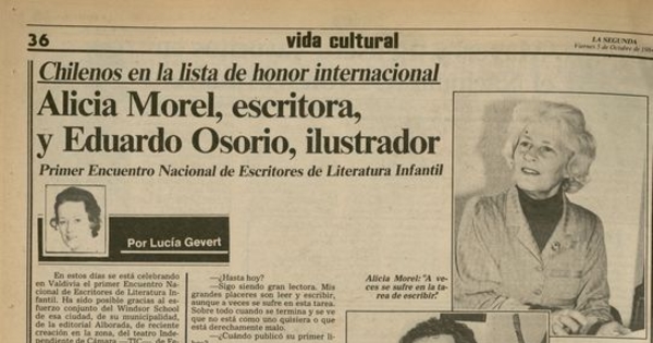 Alicia Morel, escritora, y Eduardo Osorio, ilustrador