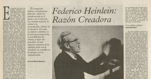 Federico Heinlein: Razón Creadora