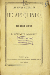 Las aguas minerales de Apoquindo