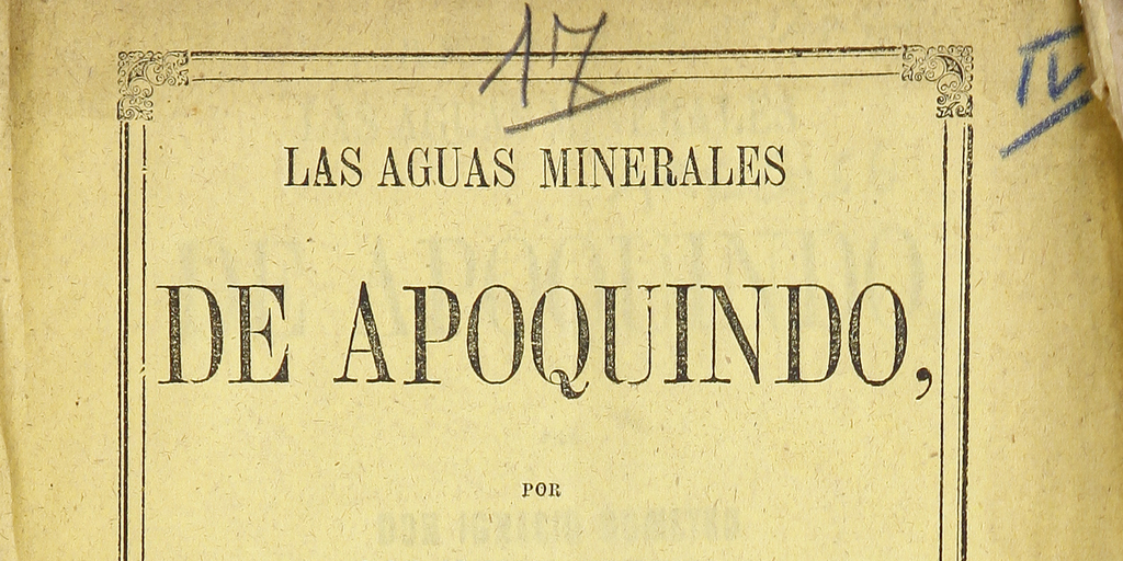 Las aguas minerales de Apoquindo