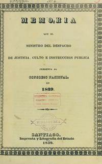 Memoria que el Ministro del Despacho de Justicia, Culto e Instrucción Pública presenta al Congreso Nacional.