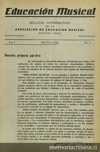 Repertorio Escolar. Asignatura ·Educación Musical" para el primer año de los Liceos en que se aplica el plan de renovación gradual de la enseñanza