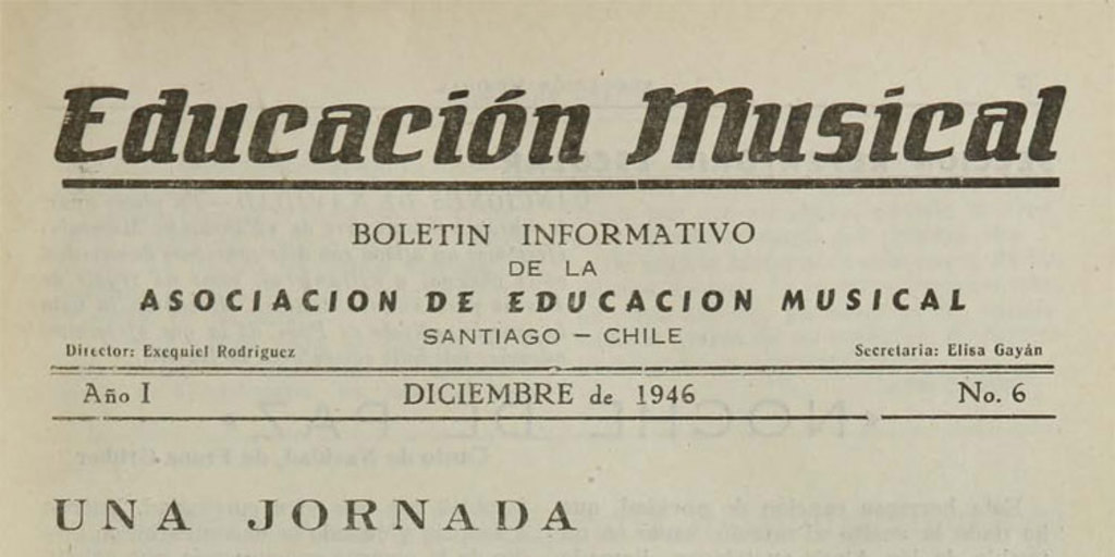 Educación Musical. Número 6, diciembre de 1946