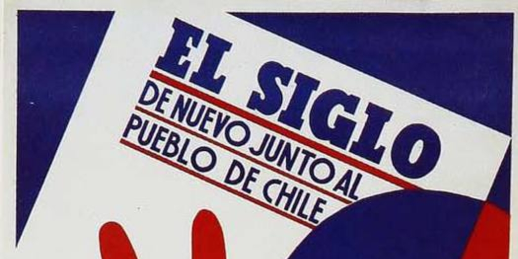 Camilo Mori. Litografía, 1940. Cartel para el lanzamiento del periódico El Siglo, del Partido Comunista.