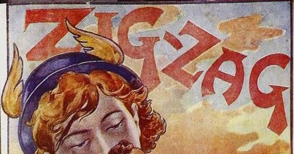 Litografía lanzamiento del primer número de la Revista Zig-Zag, 1905