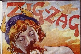 Litografía lanzamiento del primer número de la Revista Zig-Zag, 1905