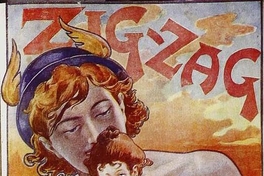 Litografía lanzamiento del primer número de la Revista Zig-Zag, 1905