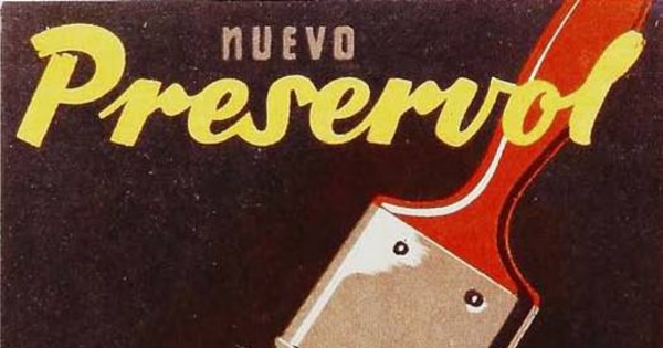 Nuevo Preservol, óleo brillante, especial para exteriores, 1953