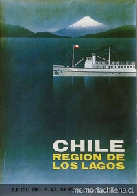 Chile, Región de los Lagos: F.F.C.C. del E. al servicio del turismo, 1949