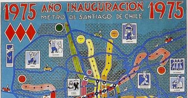 1975 año inauguración Metro de Santiago de Chile