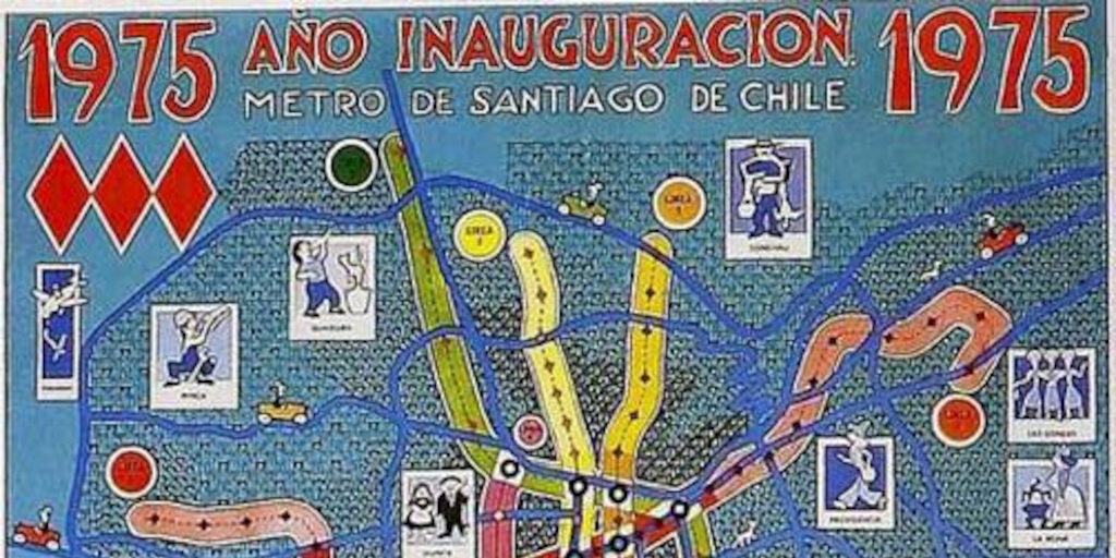 1975 año inauguración Metro de Santiago de Chile