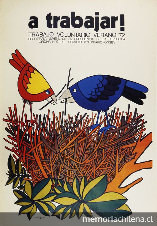 a trabajar! trabajo voluntario verano, 1972