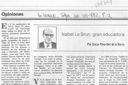 Isabel Le Brun, gran educadora