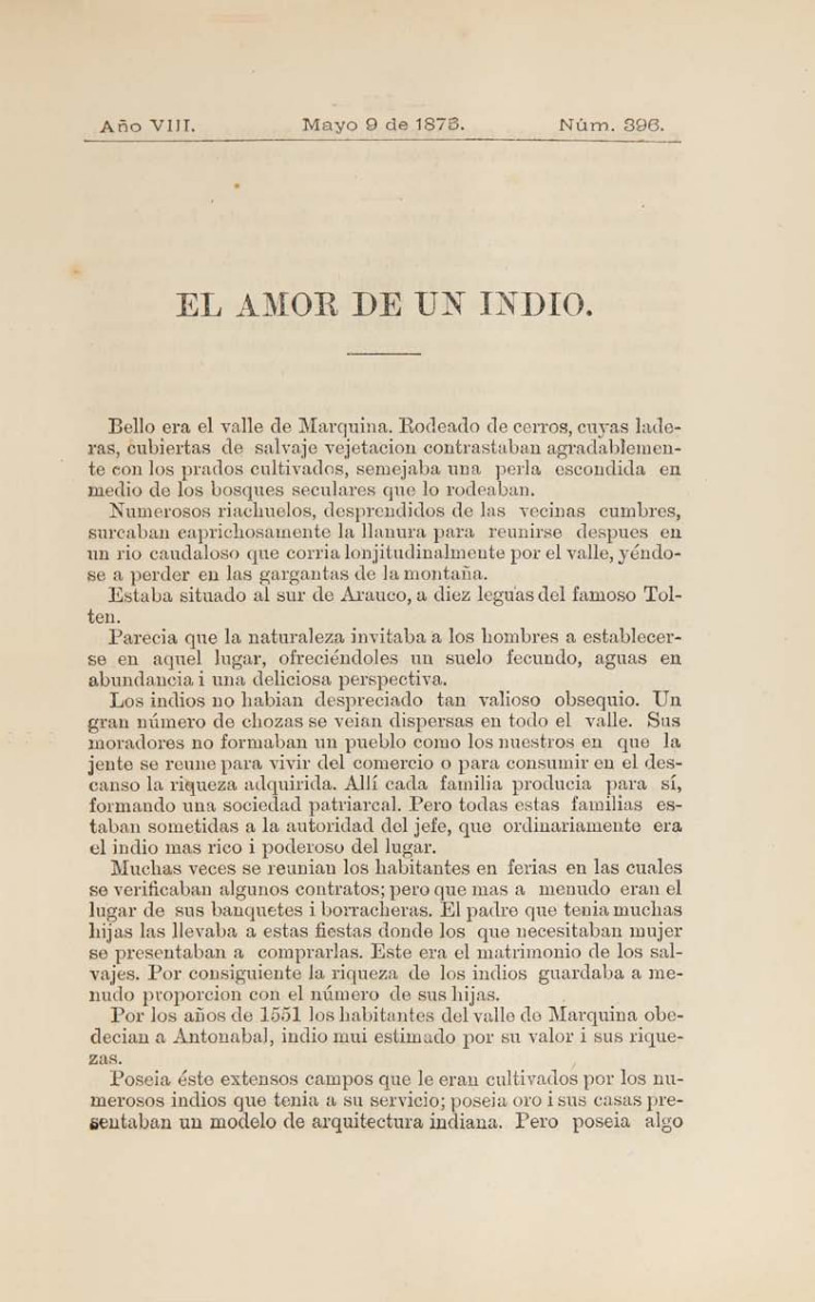 El amor de un indio