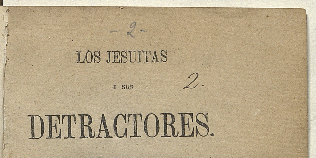 Los jesuitas i sus detractores