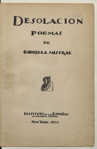 Desolación: poemas de Gabriela Mistral