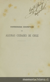 Teoría de la representación conforme de los puntos de la tierra sobre un plano. Santiago: Talls. del Estado Mayor Jeneral, 1914. 27 p.