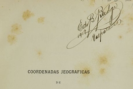 Teoría de la representación conforme de los puntos de la tierra sobre un plano. Santiago: Talls. del Estado Mayor Jeneral, 1914. 27 p.
