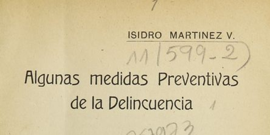 Algunas medidas preventivas de la delincuencia. Santiago de Chile: Imp. y Lit. San Pablo, 1919
