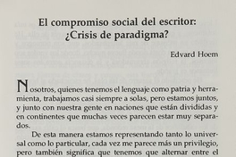  El compromiso social del escritor: ¿crisis de paradigma?