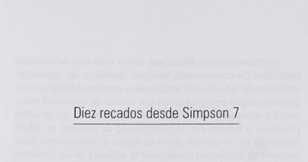 Diez recados desde Simpson 7