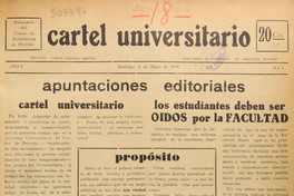 Cartel universitario. Año 1, número 1 (2 de mayo de 1930) - Año 2, número 5 (junio de 1931)