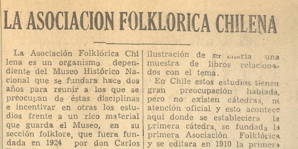 La Asociación Folklórica Chilena