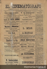 El Cinematógrafo: año 1, número 1, 15 de agosto de 1909