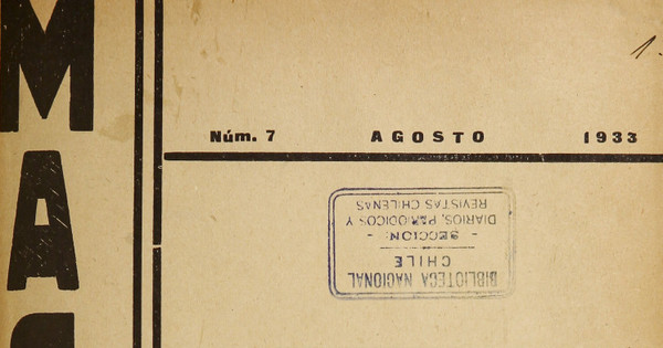 Mástil. Año 4, número 7, agosto de 1933