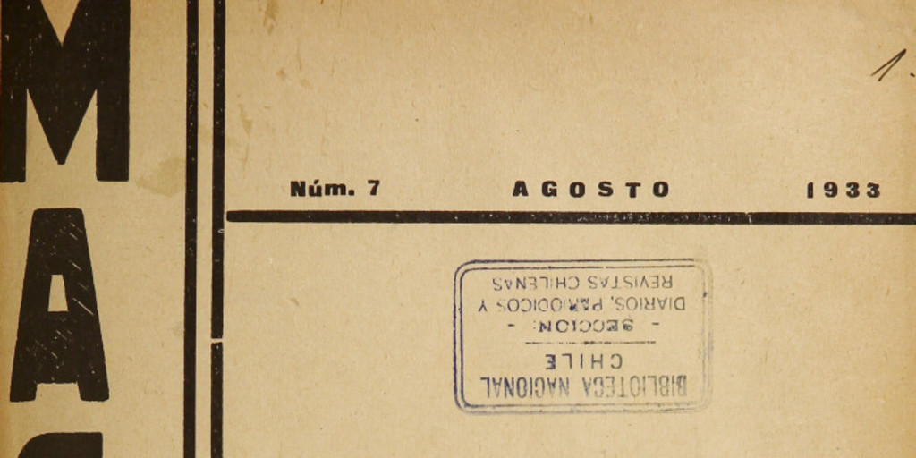 Mástil. Año 4, número 7, agosto de 1933