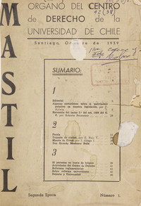 Mástil. Segunda época. Número 1, octubre de 1939