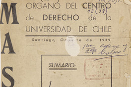 Mástil. Segunda época. Número 1, octubre de 1939