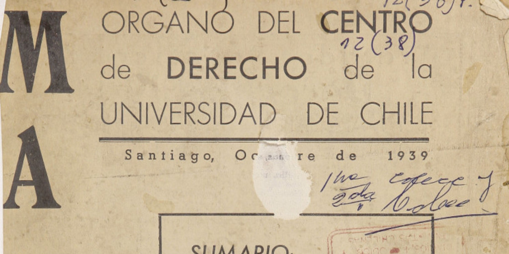 Mástil. Segunda época. Número 1, octubre de 1939