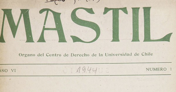 Mástil. Segunda época. Año 6, número 1, mayo de 1944
