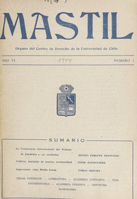 Mástil. Segunda época. Año VI. Número 2, agosto 1944.