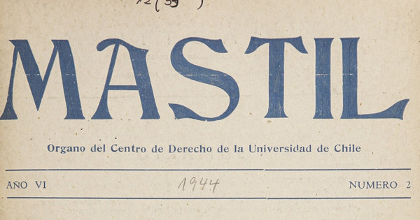 Mástil. Segunda época. Año VI. Número 2, agosto 1944.
